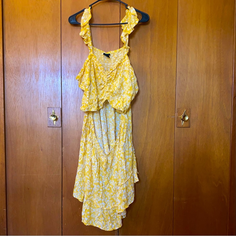 Rue 21 4 XL Yellow Open Midriff Sun Dress